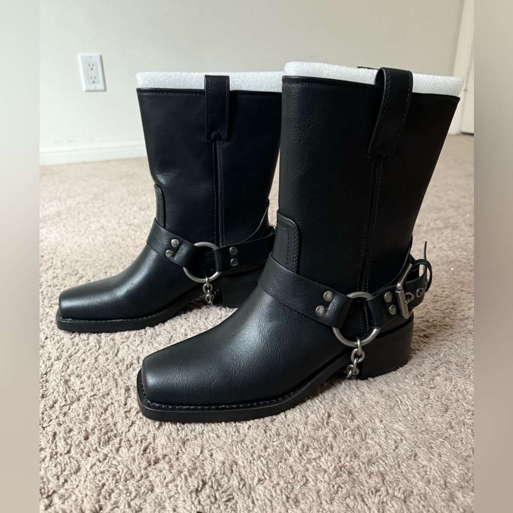 Dolls Kill Current Mood Moto Chain Boots